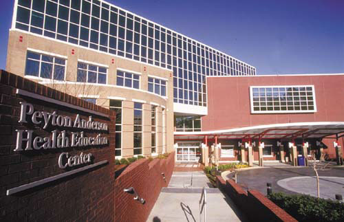 Front entrance of the Health Resource Center Library at Navicent Health